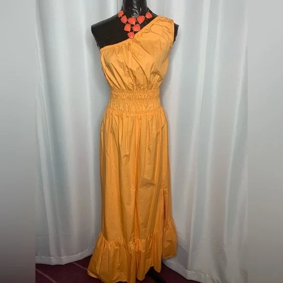 A.N.A Orange Cold Shoulder dress - Picture 1 of 11